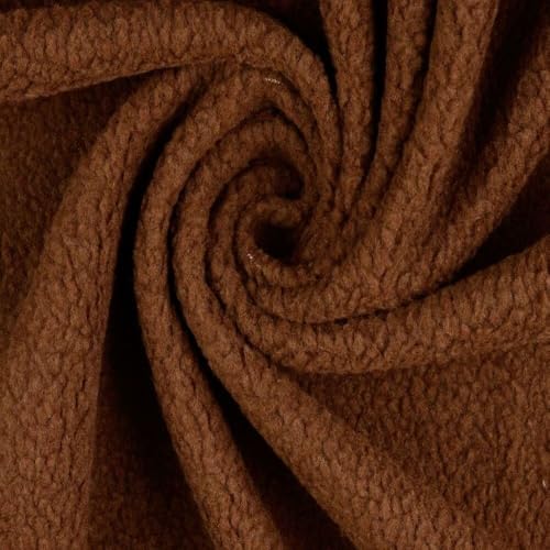 FABRICS-CITY DKLBRAUN PLÜSCH FELL STOFF LOCKE KUNSTFELL PLÜSCHSTOFF STOFFE, 2717(dklbraun) von Fabrics-City