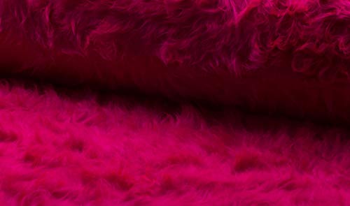 FABRICS-CITY FLOKATI TEDDYFELL STOFF KARNEVAL BEKLEIDUNG BASTEL REQUISITEN FOTOSHOOTING DEKO (Pink, 100X150cm) von Fabrics-City