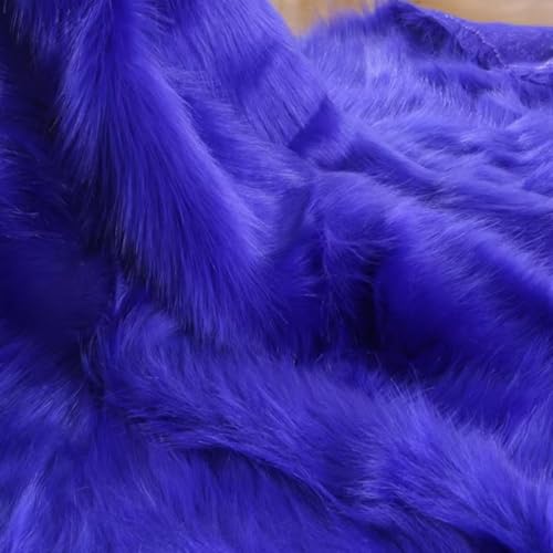 FABRICS-CITY FLOKATI TEDDYFELL STOFF KARNEVAL BEKLEIDUNG BASTEL REQUISITEN FOTOSHOOTING DEKO (Royalblau, 100X150cm) von Fabrics-City