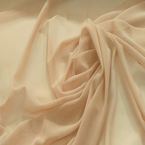 FABRICS-CITY HAUTFARBE HOCHELASTISCH ÜBER 100% FEIN NETZSTOFF STOFF STOFFE, 5115(hautfarbe) von Fabrics-City