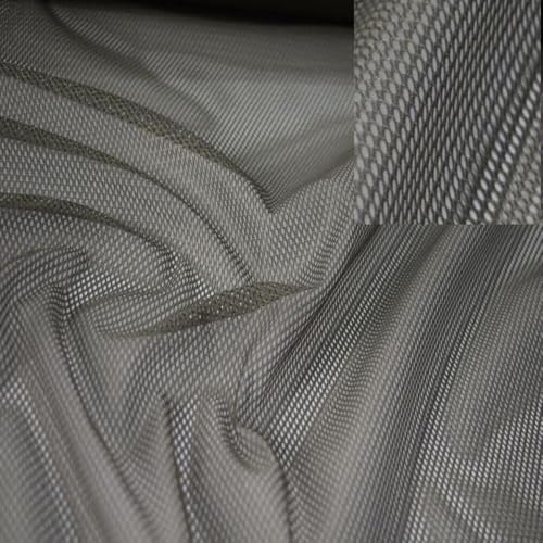 FABRICS-CITY HELLGRAU NETZSTOFF KLASSIK LOCHFILET NETZ STOFF WABE 2MM STOFFE, 4169 von Fabrics-City