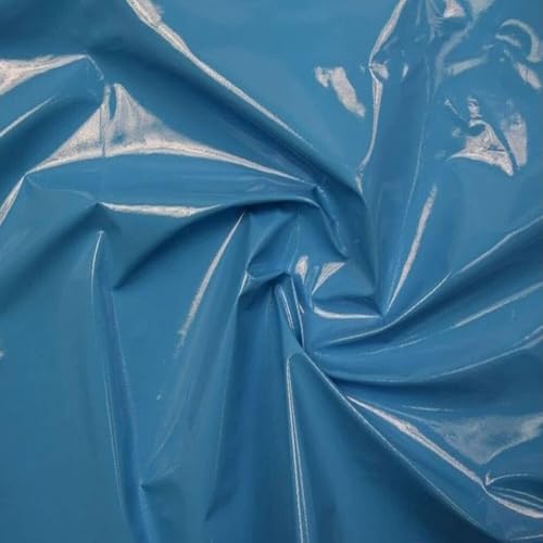 FABRICS-CITY TÜRKIS LACKLEDER STOFF LEDER LACKSTOFF LEDERSTOFF STOFFE, 5209 (türkis) von Fabrics-City