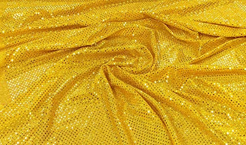 Fabrics-City Exklusive KLEINE Pailletten Stoff 3MM Stoffe, 2595 (Gold/Gold) von Fabrics-City