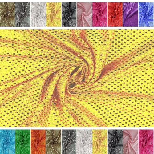 Fabrics-City GOLD/GOLD HOCHWERTIG PAILETTEN STOFF PAILLETTENSTOFF 3MM STOFFE, 5109 von Fabrics-City