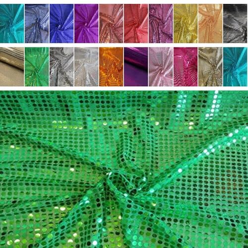 Fabrics-City GRÜN HOCHWERTIG PAILETTEN STOFF PAILLETTENSTOFF 6MM STOFFE, 2436 von Fabrics-City