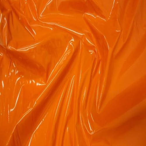 Fabrics-City ORANGE LACKLEDER STOFF LEDER LACKSTOFF LEDERSTOFF STOFFE, 2922 von Fabrics-City