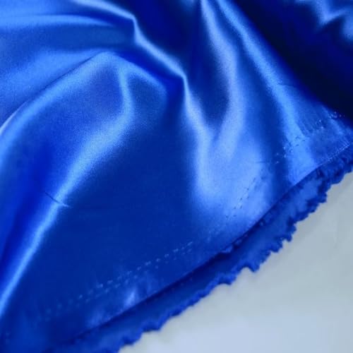 Fabrics-City SCHWER SATIN STOFF SATINSTOFF GLÄNZEND STOFFE METERWARE, 4119 (Königsblau) von Fabrics-City