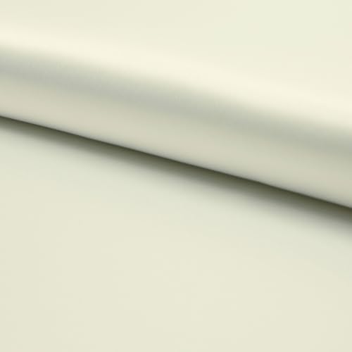 Fabrics-City SEIDIG STRETCHSATIN STRETCH SATIN STOFF SATINSTOFF STOFFE METERWARE, 4402 (Wollweiß) von Fabrics-City