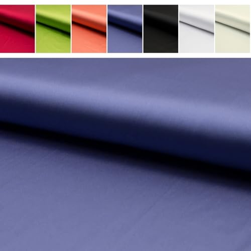Fabrics-City SEIDIG STRETCHSATIN Stretch Satin Stoff SATINSTOFF Stoffe METERWARE, 4444 (LILABLAU) von Fabrics-City