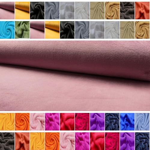 Fabrics-City altrose kuschelweicher Wellness fleece Stoff antipilling Fleecestoff Microfleece Polarfleece Thermo für Winterjacken Decken Kinderkleidung Nähen DIY outdoor Sport Kuschelmaterial, 5223 von Fabrics-City