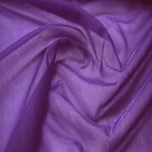 Fabrics-City flieder stretch fein netz Mesh glitzer Stoff Netzstoff Meterware ab 50cm Tüllstoff Dekonetz Gitter zum Nähen Basteln DIY Bekleidung Dekoration für Kostüme und Accessoires, 5282 von Fabrics-City
