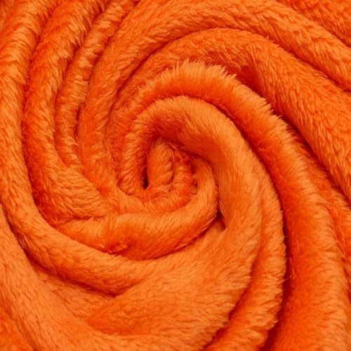 Fabrics-City orange doubleface Minky Wellness Fleece Stoff zum Nähen antipilling Fleecestoff Polarfleece Microfleece Softshell Polar für Kinder Damen Herren Outdoor Bekleidung Kuscheldecke DIY, 4207 von Fabrics-City