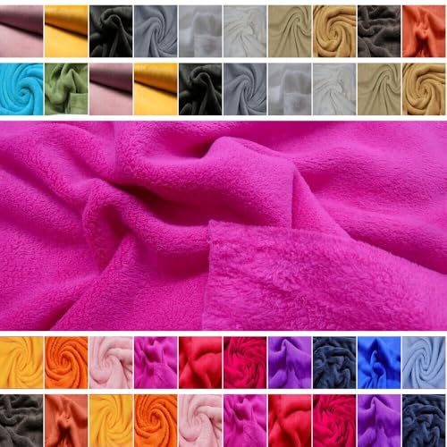 Fabrics-City pinkrosa kuschelweicher Polar Wellnessfleece Stoff antipilling für Nähprojekte, Thermo-Fleece, Baby, Fleecestoff Microfleece, Wellness ideal Bekleidung, Decken, Accessoires, 3337 von Fabrics-City