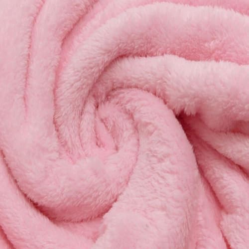 Fabrics-City rosa doubleface Minky Wellness Fleece Stoff zum Nähen Antipilling Fleecestoff Polarfleece Microfleece Polar Polsterstoff Kuschelfleece Babydecken Kinderjacken Jackenpullover, 4211 von Fabrics-City