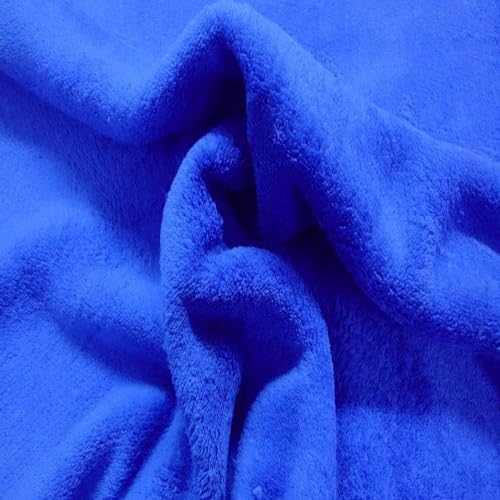Fabrics-City royalblau Doubleface antipilling polar Wellnessfleece Stoff für Nähen, Vintage kuschelweicher Wellness Microfleece, warm Fleecestoff Bekleidung, Decken & Accessoires, Mantel Decke, 3342 von Fabrics-City