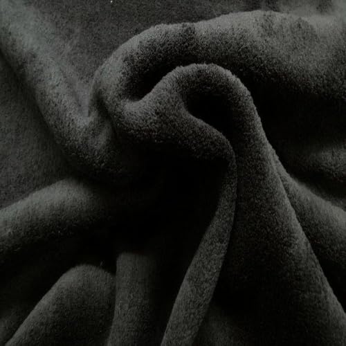 Fabrics-City schwarz doubleface kuschelweicher Wellnessfleece Fleece Stoff zum Nähen Antipilling Kuschelfleece Decke Polarfleece Microfleece dicker Fleecestoff Dekoration Kinder Erwachsene, 3336 von Fabrics-City