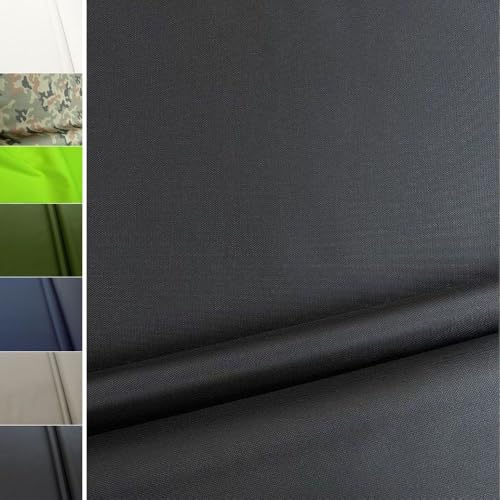 Fabrics-City schwarz wasserdicht CORDURA 300D Stoff Zeltstoff 50x160cm Polyester Nylon Outdoor Rucksack zum Nähen Trekking Camping Outdoorstoff Nylonstoff wetterfester (Schwarz, 50x160cm) von Fabrics-City