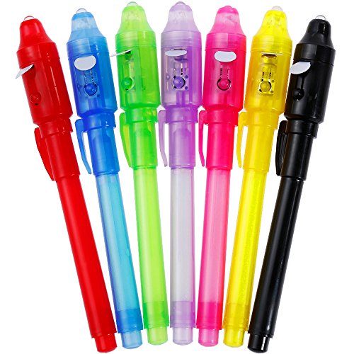 Faburo 7 unsichtbare Tintenstifte, magischer Stift für Kinder mit UV-Licht, magische Marker, Spionage-Stift für geheime Nachrichten, Geburtstagsparty-Tütenfüller, Kindergeschenke Faburo 7 unsichtbare Tintenstifte, magischer Stift für Kinder mit UV-Licht, magische Marker, Spionage-Stift für geheime Nachrichten, Geburtstagsparty-Tütenfüller, Kindergeschenke von Faburo