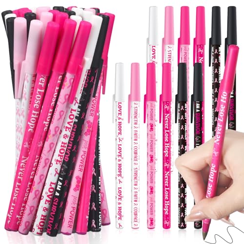 Faccito 120 Stück Brustkrebs Bewusstsein Stifte Rosa Schleife Kugelschreiber Brustkrebs Mitgebsel Geschenke Gelstifte mit Schwarzen Tinten für Damen Mädchen Wohltätigkeit Erkennung Veranstaltung Faccito 120 Stück Brustkrebs Bewusstsein Stifte Rosa Schleife Kugelschreiber Brustkrebs Mitgebsel Geschenke Gelstifte mit Schwarzen Tinten für Damen Mädchen Wohltätigkeit Erkennung Veranstaltung von Faccito