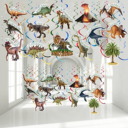 Faccito 57 Stück Dinosaurier Hänge Wirbel Dino Geburtstagsfeier Deko Dinosaurier Folien Wirbel Decken Spiralen Luftschlangen für Mädchen Jungen Babyparty Dschungel Party, Nur 27 Karten Faccito 57 Stück Dinosaurier Hänge Wirbel Dino Geburtstagsfeier Deko Dinosaurier Folien Wirbel Decken Spiralen Luftschlangen für Mädchen Jungen Babyparty Dschungel Party, Nur 27 Karten von Faccito