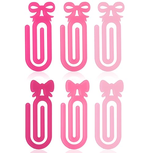 Faccito 6 Stück kokette rosa Schleifen, Jumbo-Büroklammern, Acryl, Schleifenklammer, Lesezeichen, Rosa, Sublimations-Büroklammer, niedlich, transparent, Acryl, Jumbo-Büroklammer, Dekoration für Lehrer Faccito 6 Stück kokette rosa Schleifen, Jumbo-Büroklammern, Acryl, Schleifenklammer, Lesezeichen, Rosa, Sublimations-Büroklammer, niedlich, transparent, Acryl, Jumbo-Büroklammer, Dekoration für Lehrer von Faccito