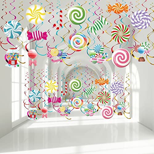 Faccito Candyland-Party-Dekorationen, Süßigkeiten-Hängewirbel, bunte Wirbel, Lutscher, Süßigkeitenland-Thema, Geburtstagsdekorationen, Candyland, Partygeschenke für Shop, Babyparty, Zuhause, 36 Stück Faccito Candyland-Party-Dekorationen, Süßigkeiten-Hängewirbel, bunte Wirbel, Lutscher, Süßigkeitenland-Thema, Geburtstagsdekorationen, Candyland, Partygeschenke für Shop, Babyparty, Zuhause, 36 Stück von Faccito
