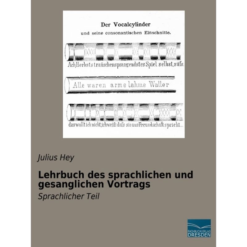Lehrbuch Des Sprachlichen Und Gesanglichen Vortrags - Julius Hey, Kartoniert (TB) von Fachbuchverlag-Dresden