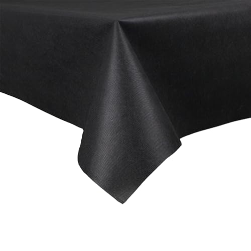 Sensalux Buffet-Tischdecke, Vlies, 1,5m x 3m, Oeko-TEX Standard 100 - Klasse I, abwischbar, Lotuseffekt, Farbe wählbar (Schwarz) von Sensalux