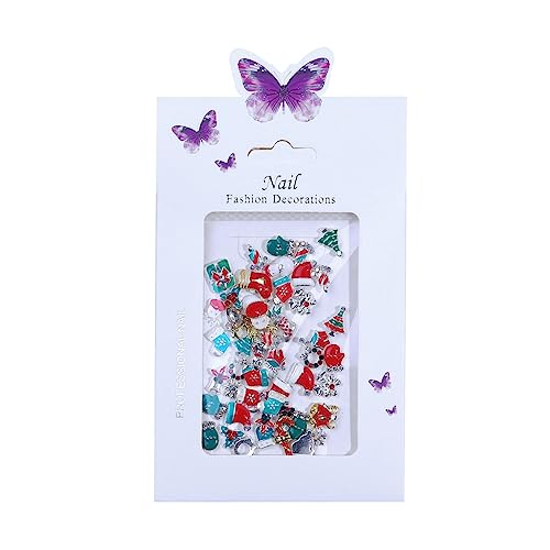 1 Beutel Metall-Kunst-Strass-Legierung, bunte Charms, Weihnachtsmann, Rentier, Schneemann-Zubehör 1 Beutel Metall-Kunst-Strass-Legierung, bunte Charms, Weihnachtsmann, Rentier, Schneemann-Zubehör von FackLOxc