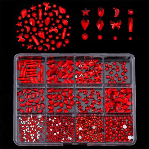 1 Box Nägel-Anhänger für Nägel, 3D-Nägel mit flacher Rückseite, Strasssteine, Glasnägel, Dekoration, professionelles Bastelzubehör, Kunstbedarf 1 Box Nägel-Anhänger für Nägel, 3D-Nägel mit flacher Rückseite, Strasssteine, Glasnägel, Dekoration, professionelles Bastelzubehör, Kunstbedarf von FackLOxc