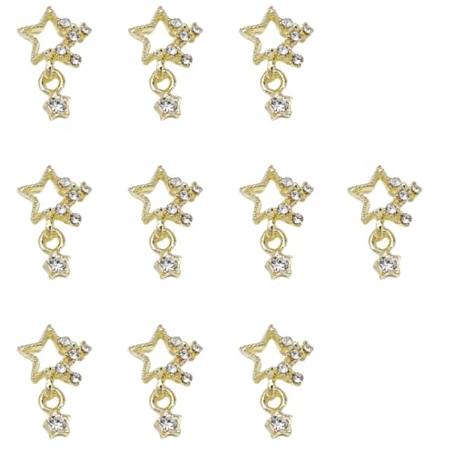 10 Stück/Set baumelnde Sternnägel, Kunst-Charm-Nägel, Dekorationen, Sternnägel, Charm-Maniküre-Zubehör für Acrylnägel 10 Stück/Set baumelnde Sternnägel, Kunst-Charm-Nägel, Dekorationen, Sternnägel, Charm-Maniküre-Zubehör für Acrylnägel von FackLOxc