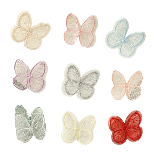 10 Stück Cartoon Schmetterling bestickte Flicken zum Aufbügeln Tierreparaturflicken Nähen Flicken für Kleidung Schuhe von FackLOxc