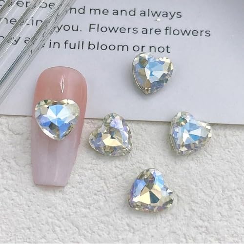 10 x Herz-Charms, Wassertropfen, Schmetterling, Strass, Charm, Kunst-Dekoration für Acrylnägel 10 x Herz-Charms, Wassertropfen, Schmetterling, Strass, Charm, Kunst-Dekoration für Acrylnägel von FackLOxc