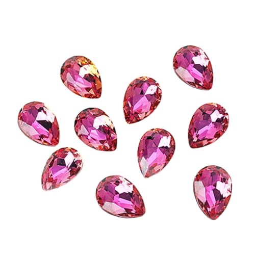 10 x Strass-Anhänger in verschiedenen Formen, 3D-Kristallschmuck, Maniküre-Dekoration von FackLOxc