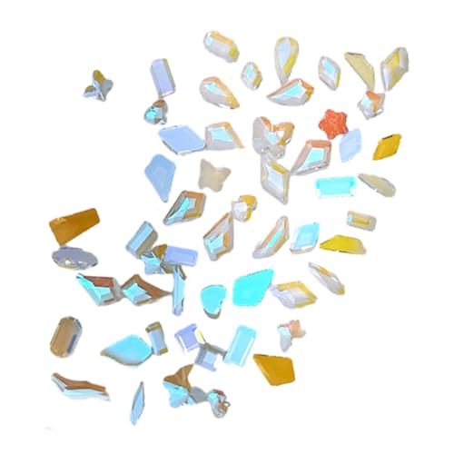 100 Stück modische Glaskunst-Schmuckanhänger, Kristall, 3D-Strasssteine, Dekoration von FackLOxc