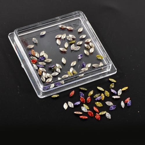 100 Stück modische Zirkon-Schmuck-Anhänger, Kristall, 3D-Strasssteine, Dekoration von FackLOxc