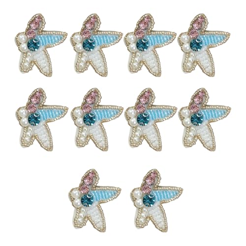 10pcs Sea Creature Nähen Sie Flecken Applische Künstliche Perlen Strassstände Perlen Auf Flecken Für Kleidungsjacken Nähen von FackLOxc