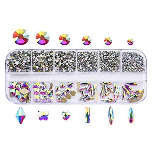 12 Gitter Glasnägelkunst Dekorationen Multi Shape Multisize Nägel Ornamente Maniküre Accessoires 12 Gitter Glasnägelkunst Dekorationen Multi Shape Multisize Nägel Ornamente Maniküre Accessoires von FackLOxc