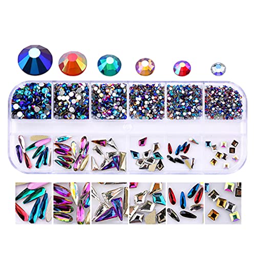 12 Gitter Glasnägelkunst Dekorationen Multi Shape Multisize Nägel Ornamente Maniküre Accessoires 12 Gitter Glasnägelkunst Dekorationen Multi Shape Multisize Nägel Ornamente Maniküre Accessoires von FackLOxc