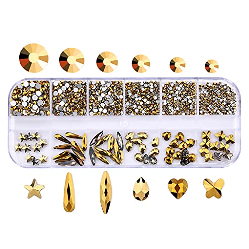 12 Gitter Glasnägelkunst Dekorationen Multi Shape Multisize Nägel Ornamente Maniküre Accessoires von FackLOxc