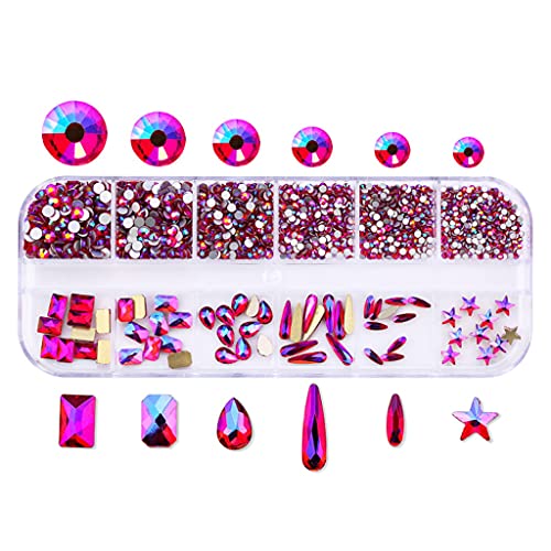 12 Gitter Glasnägelkunst Dekorationen Multi Shape Multisize Nägel Ornamente Maniküre Accessoires von FackLOxc