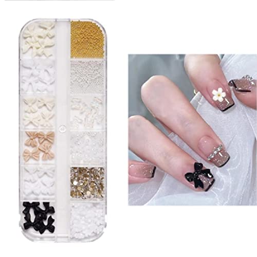 12 Gitter Perlen Nagel Charms 3D Strass Kunstharz Nail Art Dekoration Maniküre Zubehör Nageldekoration von FackLOxc
