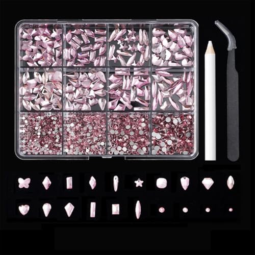 12 Gitter mit flacher Unterseite, Strasssteine, verschiedene Stile, Kristall-Charm, spezielle Nägel, Charm-Nägel, Kunstdekorationen 12 Gitter mit flacher Unterseite, Strasssteine, verschiedene Stile, Kristall-Charm, spezielle Nägel, Charm-Nägel, Kunstdekorationen von FackLOxc