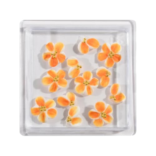 12 Stück Harz-Rosen-Kamelien-Nägel, einzigartige Stile, 3D-Nägel, Zubehör, Maniküre, Nagelkunst für Frauen und Mädchen von FackLOxc