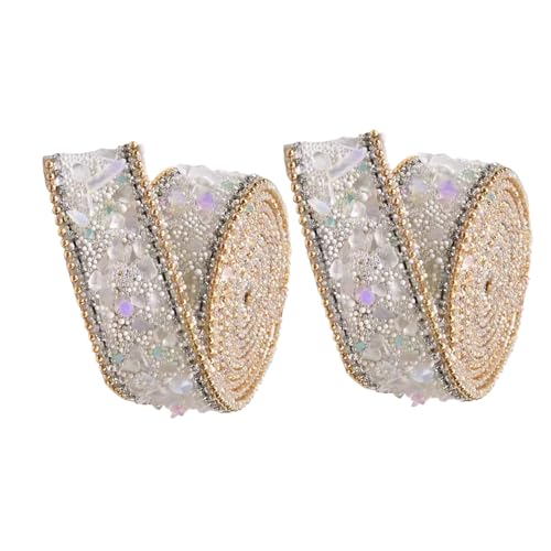 2 Rollen Strass-Kette zum Aufbügeln/Aufnähen, zum Nähen, Basteln, Schmuckherstellung, Party, Hochzeitsdekoration 2 Rollen Strass-Kette zum Aufbügeln/Aufnähen, zum Nähen, Basteln, Schmuckherstellung, Party, Hochzeitsdekoration von FackLOxc