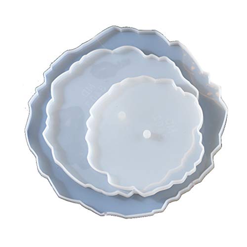 3-lagige unregelmäßige Teller, Harzform, große Obstscheibe, Palettenharz, Gießform, transparent, flexible Silikonform von FackLOxc