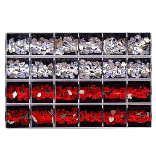 3D-Blumen-Charms, Kaviar-Perlen, bunte Strasssteine, Kunst-Design, Ohrstecker für Maniküre von FackLOxc
