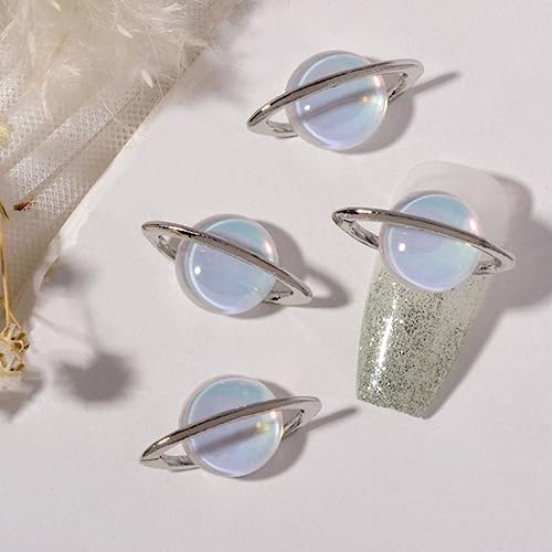 3D-Planeten-Charms, Glitzer, Strass, Saturn, Nägel, Kristalle, Schmuck für Kunstdekoration von FackLOxc