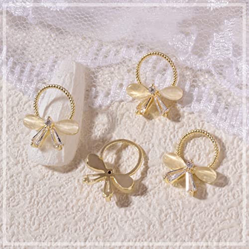 3D-Schleife, Blumenkette, Anhänger, Dekorationen, Metall, Zirkon, Kristalle, Strass, Perlen, Kunst, Schmuck, Nägel, Zubehör 3D-Schleife, Blumenkette, Anhänger, Dekorationen, Metall, Zirkon, Kristalle, Strass, Perlen, Kunst, Schmuck, Nägel, Zubehör von FackLOxc