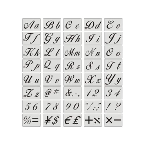 40pcs/Set Letter Schablone Wandmalerei Zeichnung Prägevorlage von FackLOxc